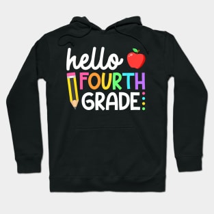 Hello Fourth Grade Team 4th Grade Back to School Teacher Hoodie